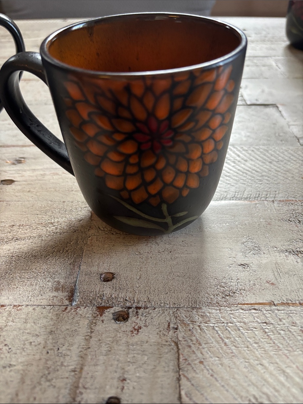 Pretty Hand-Painted Floral Ceramic Mug Set (4)- Multicolor - Picture 4 of 7